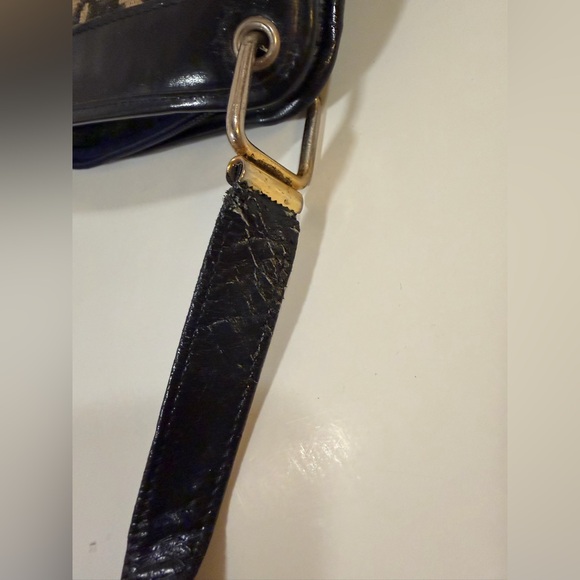 Dior Vintage Canvas Logo and Blue Leather Bag EUC Including 2 Pouches - Picture 13 of 15